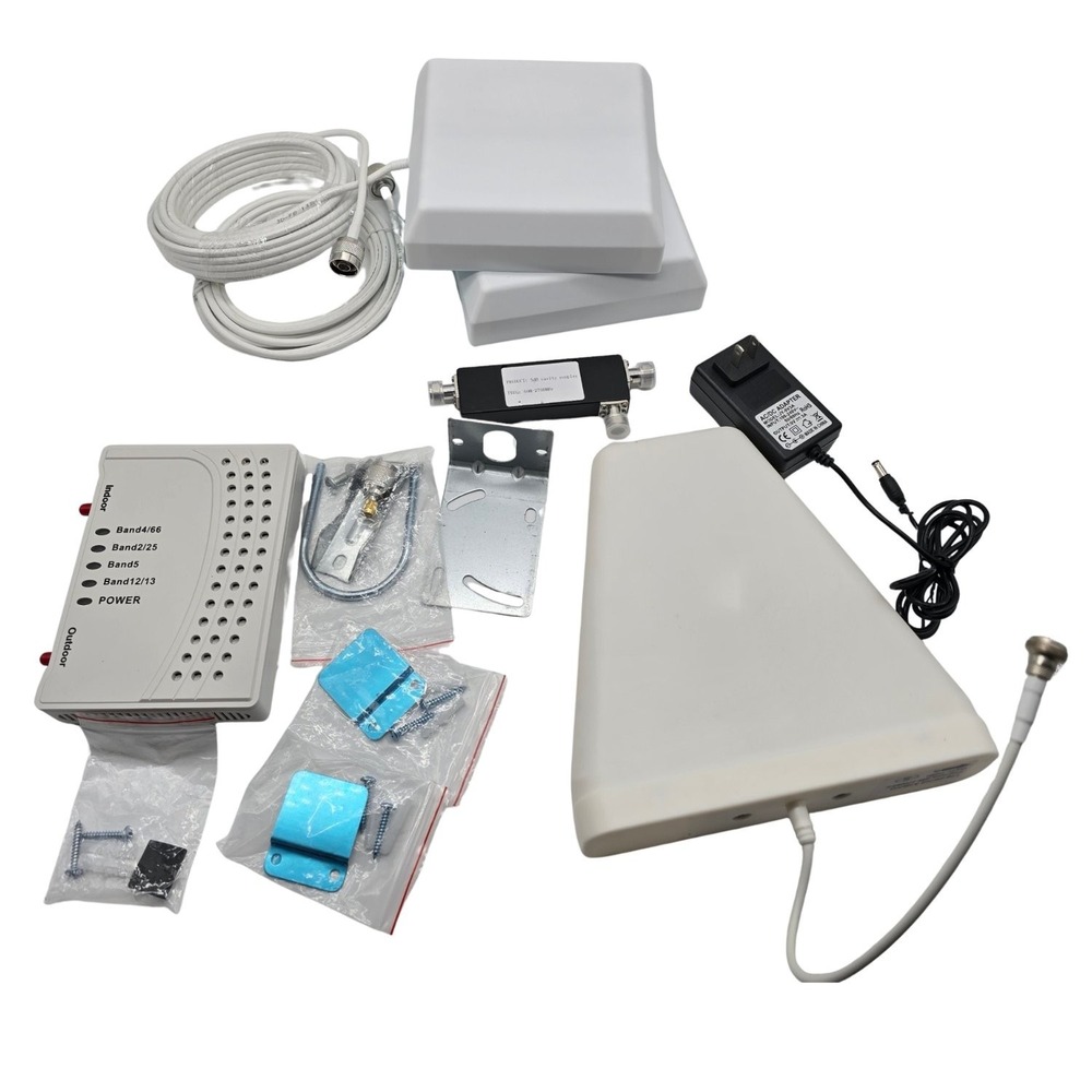 HXSDplus Cell Phone Signal Booster 7000 Sq Ft 5G 4G LTE Home Multi-Room Kit